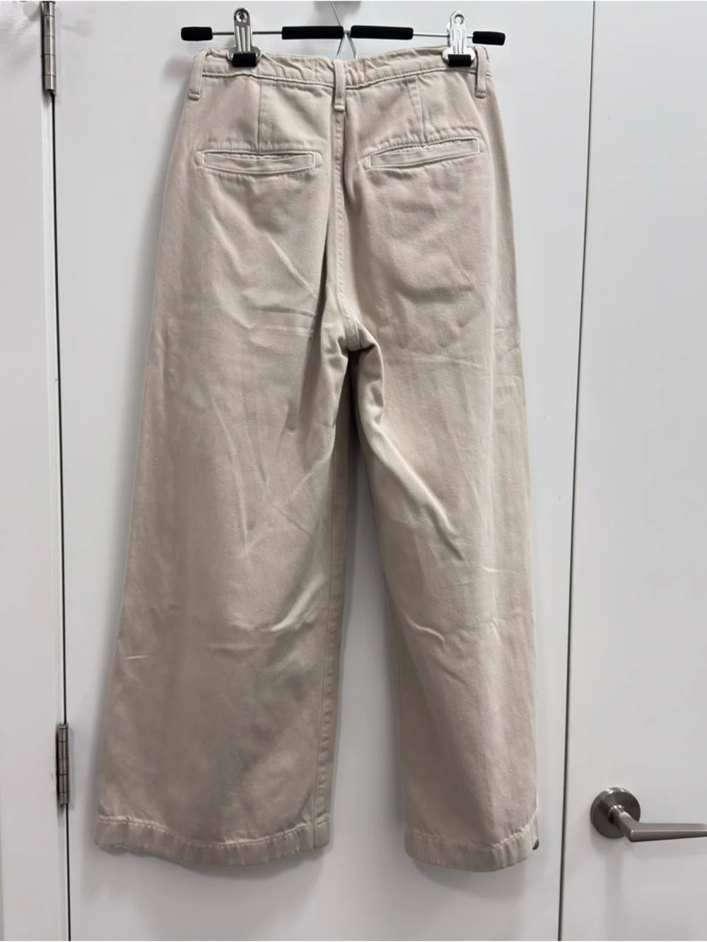 REFORMATION 100% organic cotton lggy Super Wide Leg Slouch women’s  jeans- Cream - Picture 5 of 10